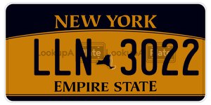 LLN3022  license plate in NY