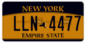LLN4477  license plate in NY