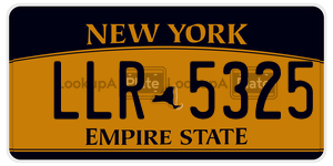 LLR5325 license plate in New York