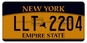 LLT2204 license plate in New York