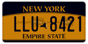 LLU8421  license plate in NY