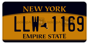 LLW1169  license plate in NY