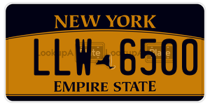 LLW6500  license plate in NY