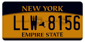 LLW8156  license plate in NY