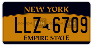 LLZ6709  license plate in NY