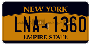 LNA1360 license plate in New York