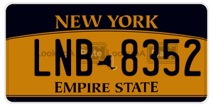 LNB8352  license plate in NY