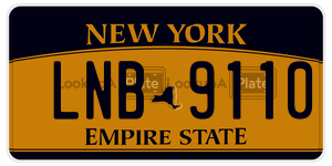 LNB9110  license plate in NY