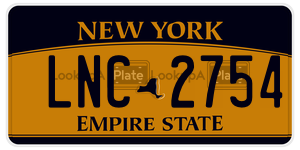 LNC2754 license plate in New York