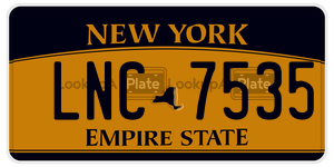 LNC7535  license plate in NY