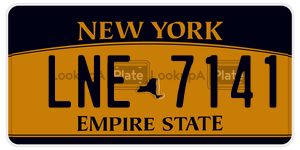 LNE7141 license plate in New York