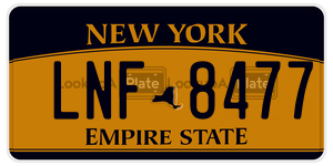 LNF8477  license plate in NY