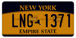 LNG1371  license plate in NY