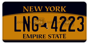 LNG4223  license plate in NY