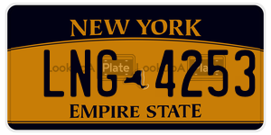 LNG4253  license plate in NY