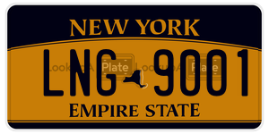 LNG9001  license plate in NY