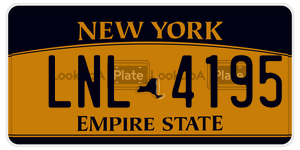 LNL4195  license plate in NY