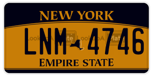 LNM4746  license plate in NY