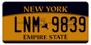 LNM9839  license plate in NY