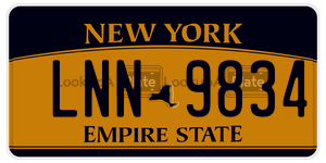 LNN9834  license plate in NY