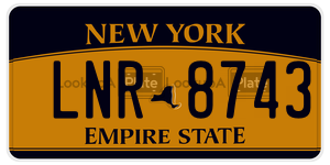 LNR8743  license plate in NY