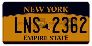 LNS2362 license plate in New York