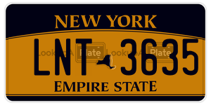 LNT3635  license plate in NY
