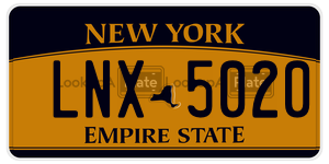 LNX5020  license plate in NY