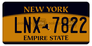 LNX7822 license plate in New York