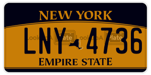 LNY4736  license plate in NY