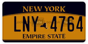 LNY4764 license plate in New York