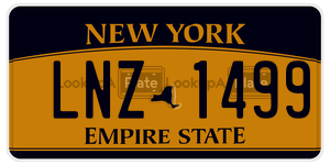 LNZ1499  license plate in NY