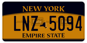 LNZ5094  license plate in NY