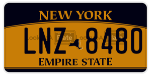 LNZ8480 license plate in New York