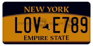 LOVE789  license plate in NY