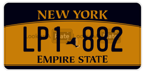 LP1882  license plate in NY