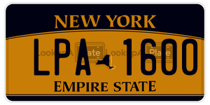 LPA1600 license plate in New York