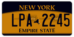 LPA2245 license plate in New York