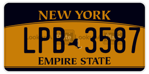 LPB3587  license plate in NY