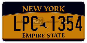 LPC1354  license plate in NY