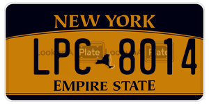 LPC8014  license plate in NY
