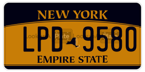 LPD9580  license plate in NY