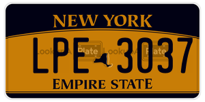 LPE3037  license plate in NY