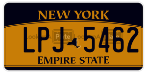 LPJ5462 license plate in New York