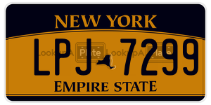 LPJ7299  license plate in NY