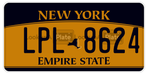 LPL8624 license plate in New York