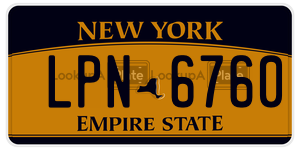 LPN6760  license plate in NY