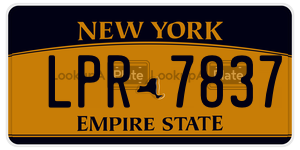 LPR7837  license plate in NY