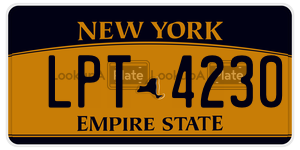 LPT4230 license plate in New York