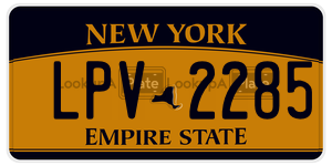 LPV2285  license plate in NY